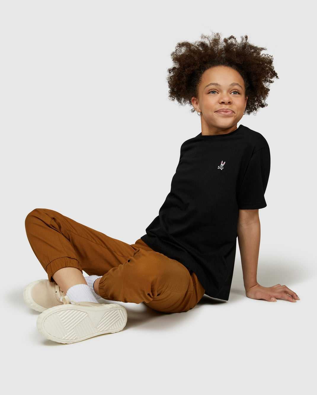 Tees Psycho Bunny Classic Crew Neck Tee Noir Enfant | LDI-03456791